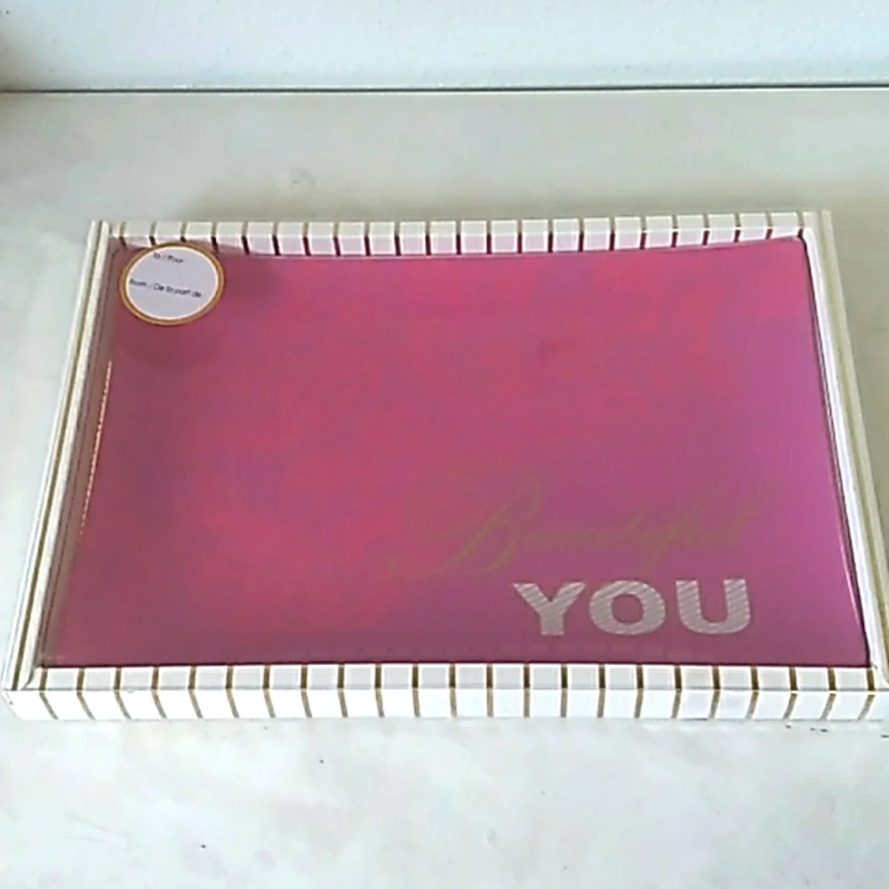 beautiful you glass office or home decorative plate accessory